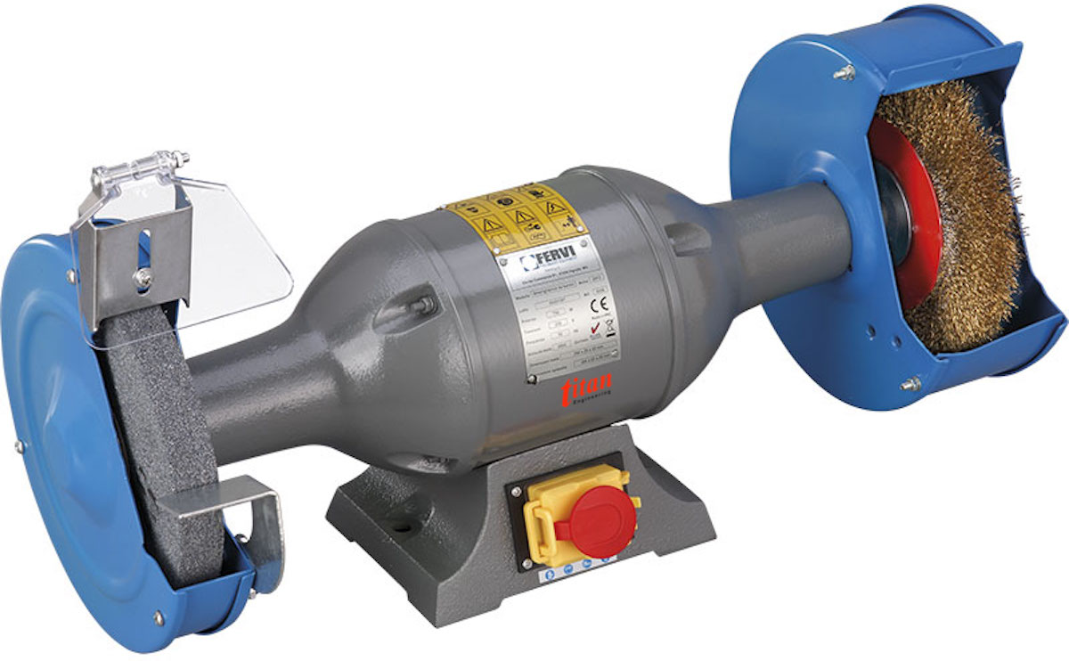 Máy mài 1 đá và 1 chổi chà loại để bàn FERVI 0556