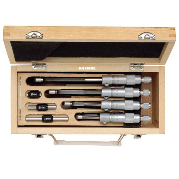 Bộ panme cơ đo ngoài ELORA 1530S4, 4 chi tiết trong hộp gỗ