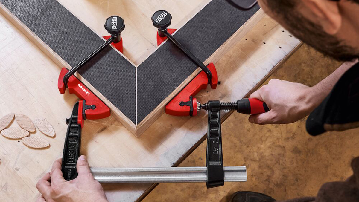 Bộ kẹp góc BESSEY MCX 22.5°/30°/45°/60°, dùng trong làm mộc