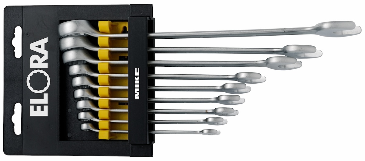 Bộ cờ lê vòng miệng 9 món ELORA 205-KH9, chuẩn DIN 3113, Form B