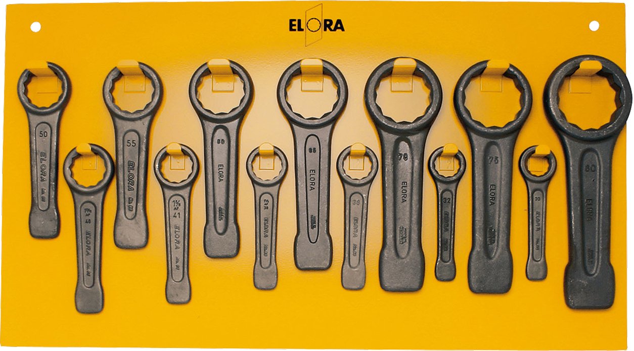 Bộ cờ lê vòng đóng 13 chi tiết 86S-13, 30-80mm. Elora Sản xuất tại Đức