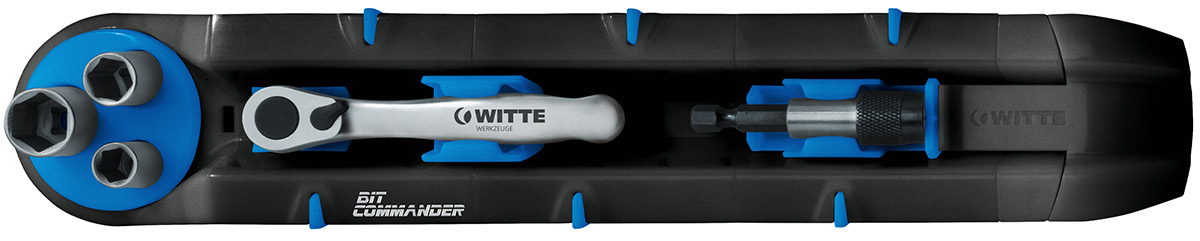 28035 Bộ đầu vít, tuýp đa năng 35 chi tiết khuôn đựng nhựa WITTE