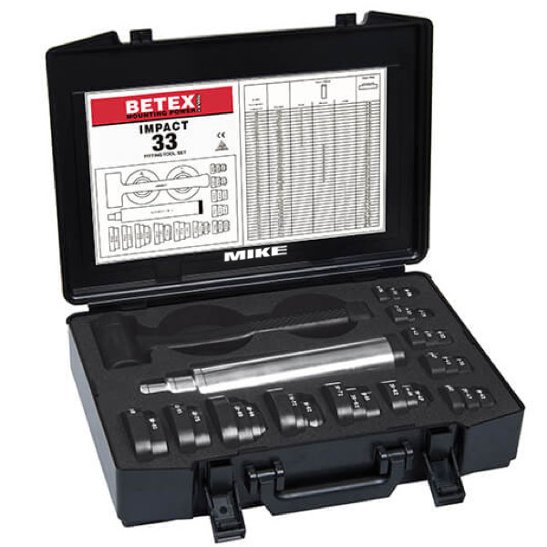 Bộ đóng vòng bi BETEX Impact 33 gồm 37 chi tiết trong vali