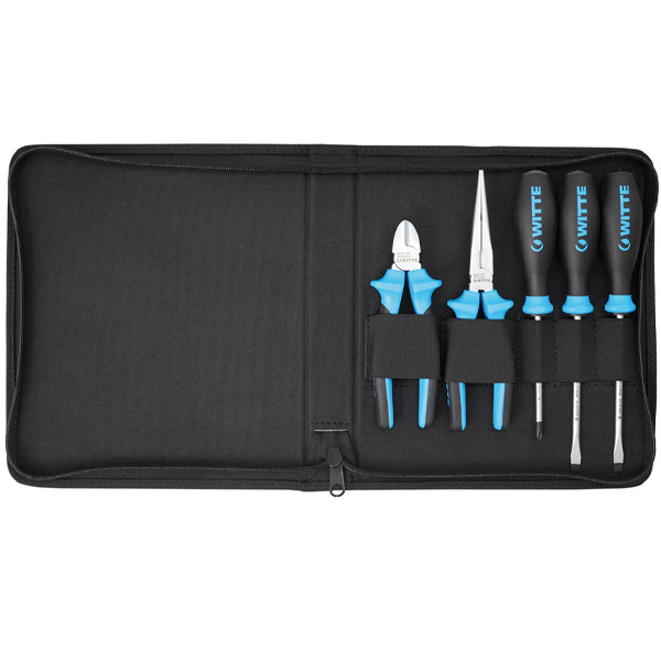 Bộ kìm tô vít WITTE 301142 gồm 5 chi tiết, túi vải Miniset 1