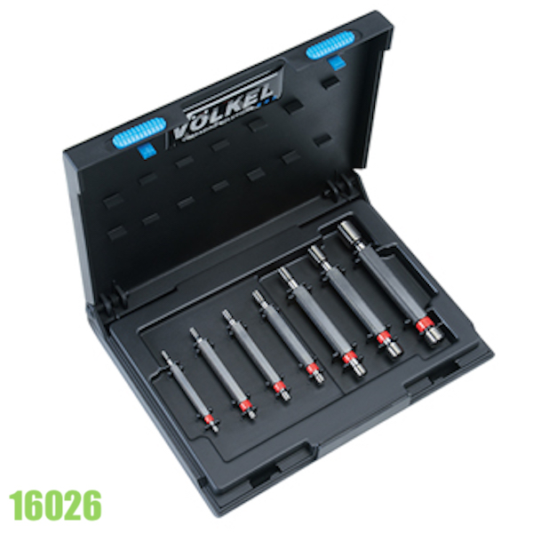 Bộ dưỡng đo ren trong Volkel 16026, từ M3 - 12, đựng trong hộp nhựa