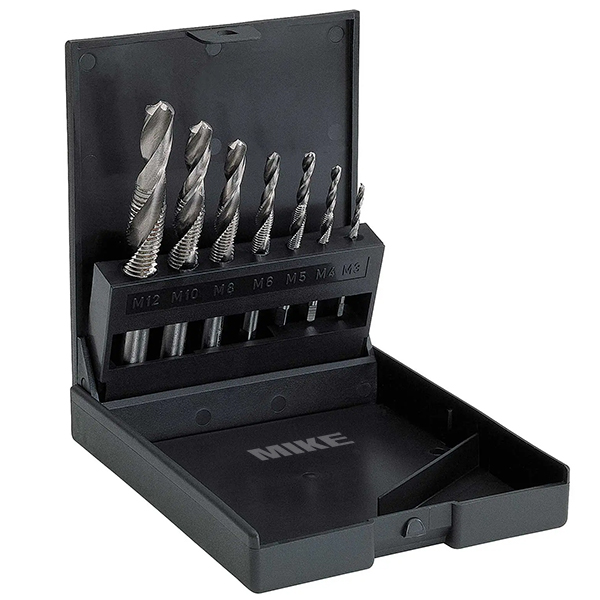 Bộ khoan và taro 47870 hệ inch size 1/8"- 1/2", thép hợp kim