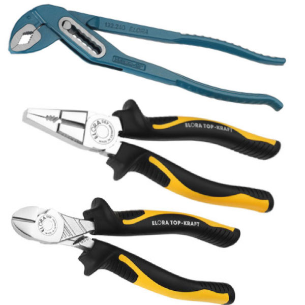 Bộ kìm cơ khí ELORA 404-S31, gồm 3 cây, Made in Germany