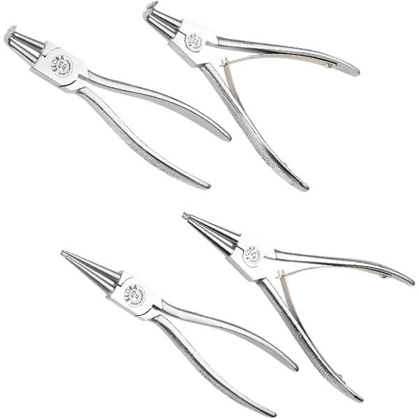 Bộ kìm mở phe ELORA 404-S41, 4 cây trong ngoài, cán trần