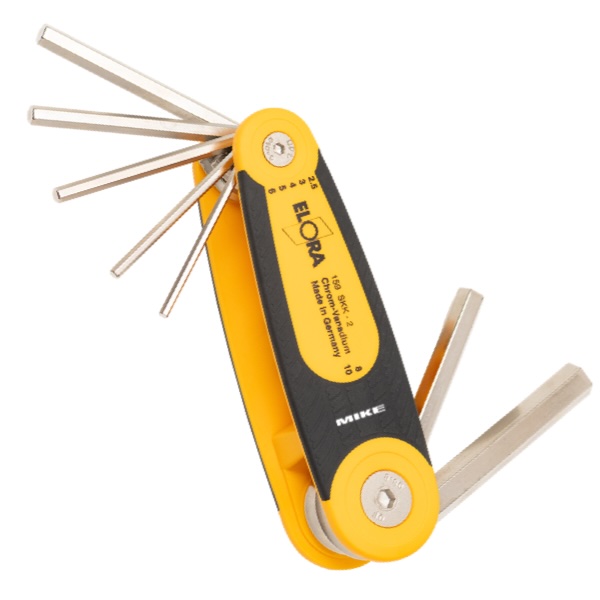 Bộ lục giác gấp gọn ELORA 159S-KK, size 1,5 đến 10mm. Made in Germany