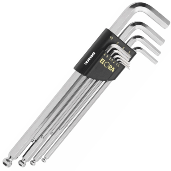 Bộ lục giác đầu bi ELORA 159SKUE gồm 9 cây từ 1.5mm đến 10mm