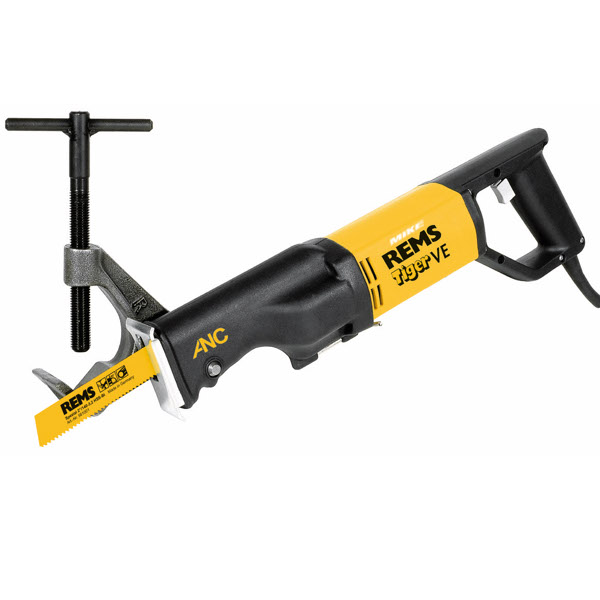 Bộ máy cưa kiếm chạy điện REMS Tiger VE set, kèm eto kẹp ống