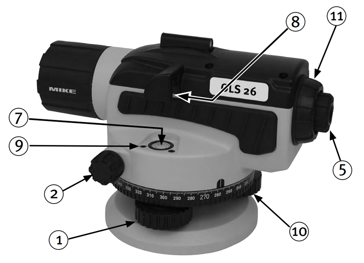 Máy thủy bình STABILA OLS 26 gồm 6 chi tiết