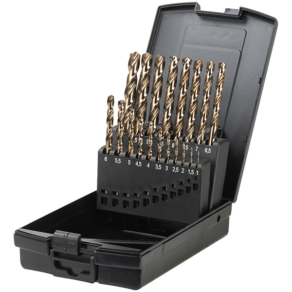 Bộ mũi khoan inox 19, 25 chi tiết ELORA 1362-S, từ 1.0mm – 13mm