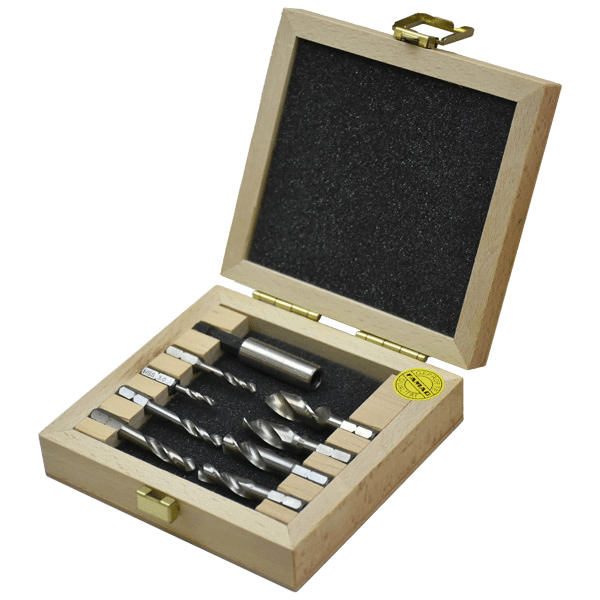 Bộ mũi khoan kim loại 9 chi tiết 3-10mm FAMAG 2596.508, chuôi lục giác. HSS-G