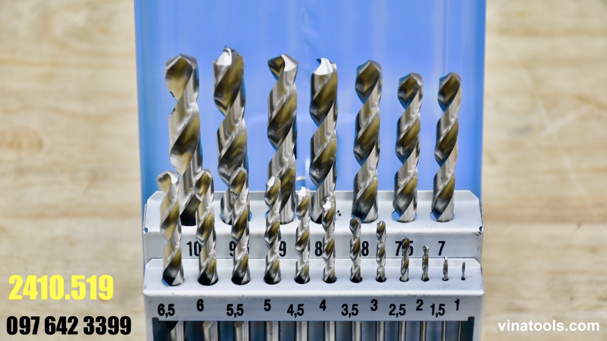 2410.519 Bộ mũi khoan kim loại 19 món
