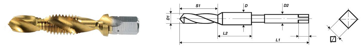 Bộ mũi khoan taro Voekel 67209 bằng thép gió từ M3 đến M10