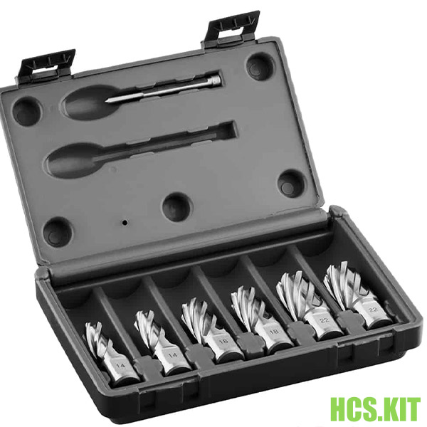 Bộ mũi khoan từ HSS 6 mũi HSS.KIT, Ø14-22mm, dài 30-55mm. Euroboor