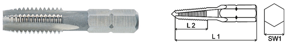 Bộ mũi taro ren trong VÖLKEL 67422 thép gió HSS-G