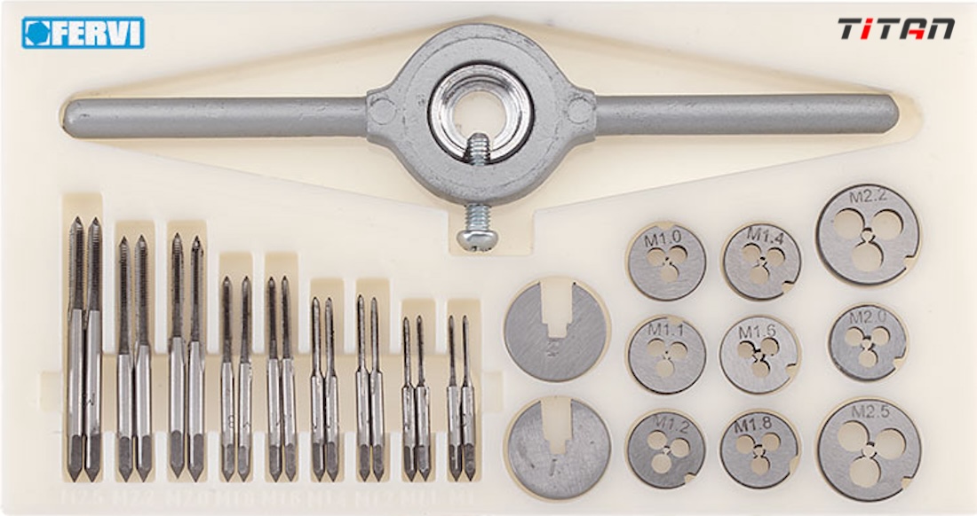 Bộ taro ren trong - ngoài M1-M2.5 của FERVI M030