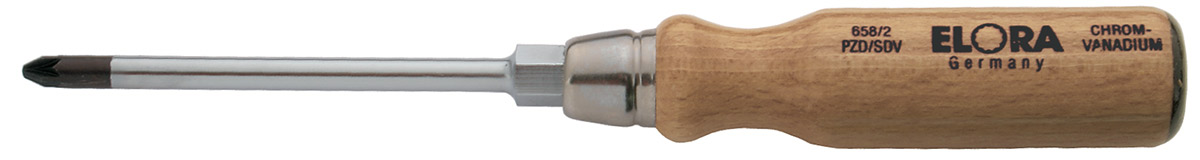 658-PZ Tô vít hoa thị cán gỗ, thân tròn