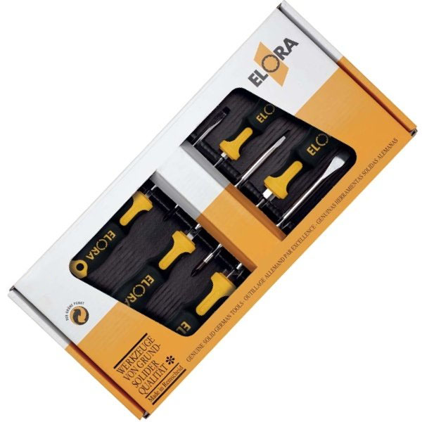 Bộ tua vít ELORA 579 S5-K, gồm 5 cây dẹt, pake 4 cạnh