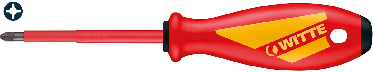 53720 Tua vít hoa thị cách điện VDE 1000V, PZ0-PZ4 chuẩn ISO 8764 WITTE