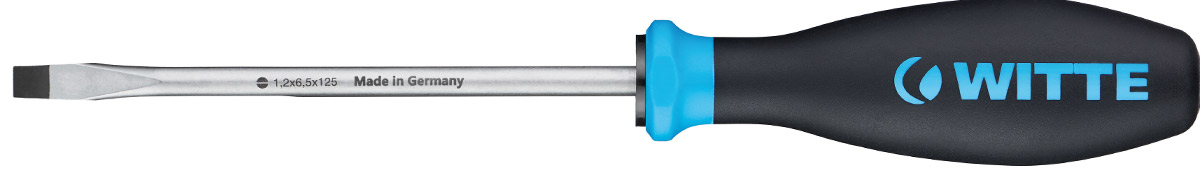 Tua vít dẹt cán nhựa đúc, tô vít 2 cạnh kỹ sư chuẩn DIN 5264 WITTE