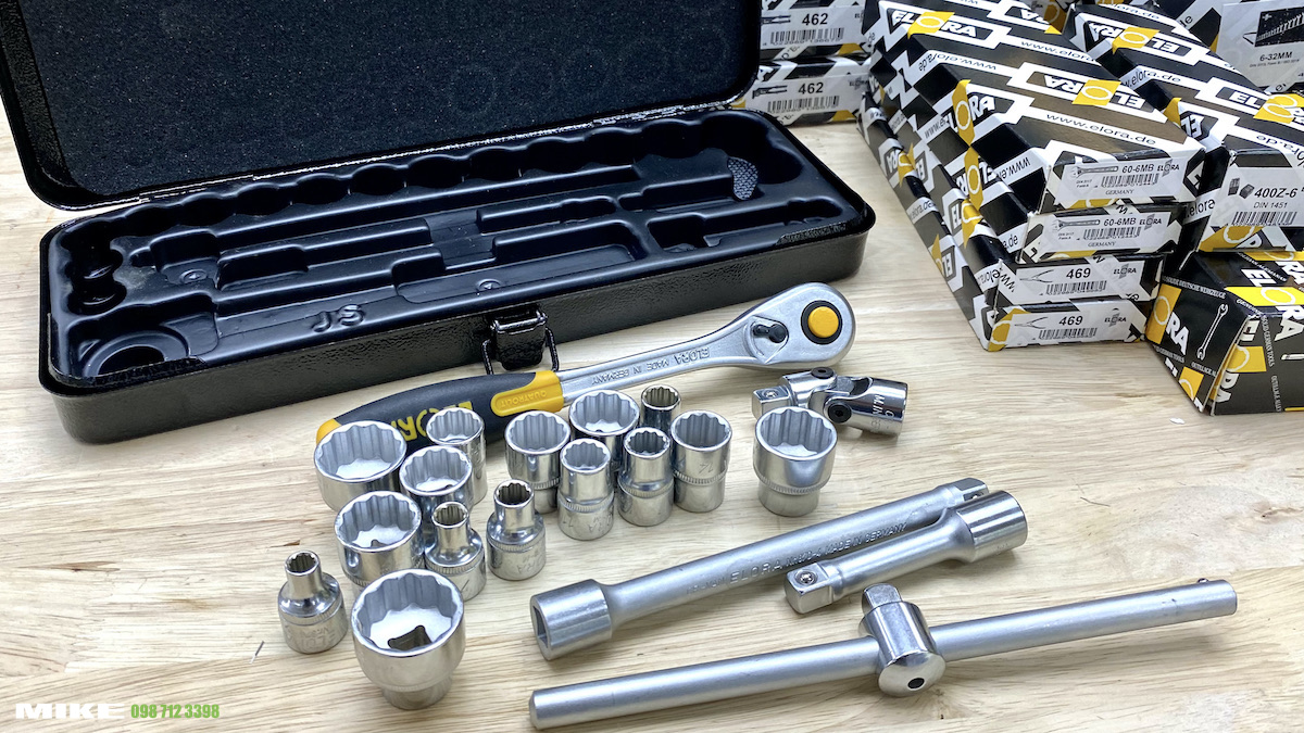 Bộ đầu socket 20 chi tiết 3/8 inch từ 6mm đến 22mm. ELORA 870-JSU