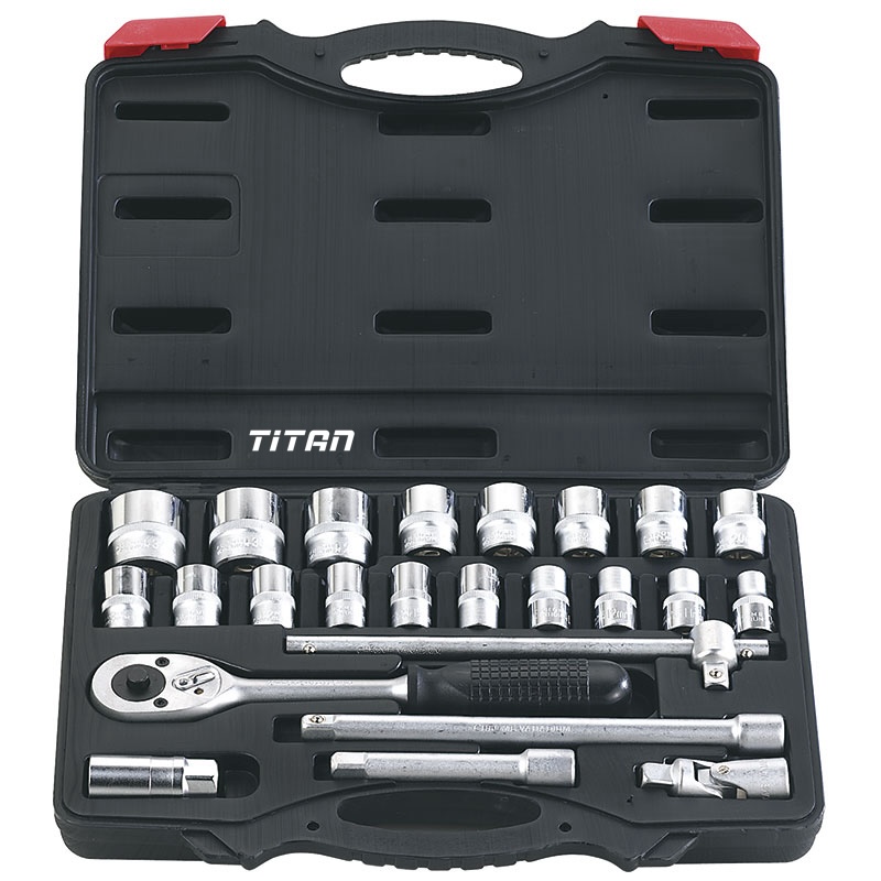 Bộ tuýp 24 chi tiết FERVI 0620 từ 10-32mm, đầu vuông 1/2"