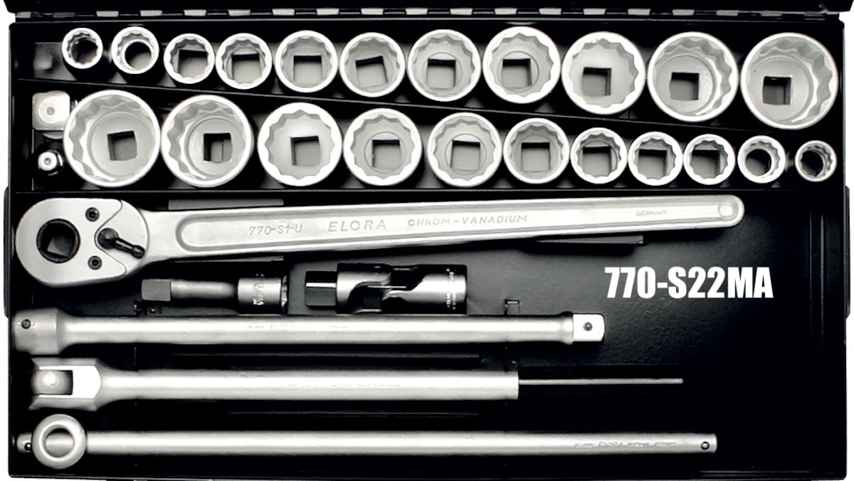 Bộ tuýp 32 chi tiết đầu vuông 3/4 inch ELORA