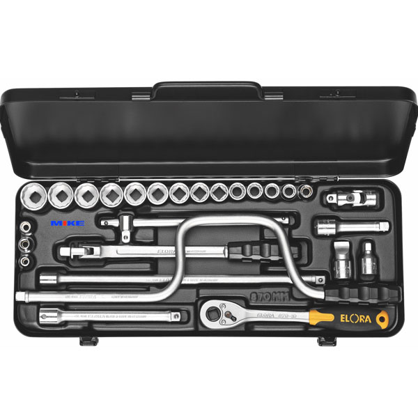 Bộ tuýp đa năng ELORA 870/871-MU, 27 chi tiết , vuông 3/8 inch