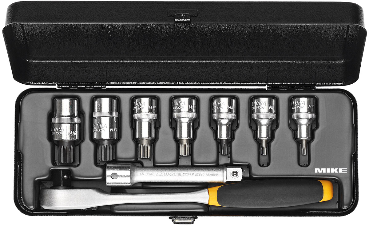 Bộ tuýp đầu hoa hướng dương ELORA 770-KXZN, vuông 1/2 inch