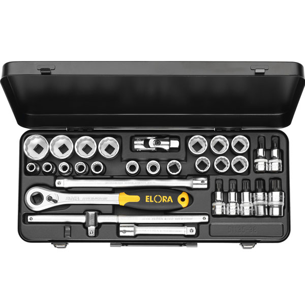 Bộ tuýp đầu hoa hướng dương 30 chi tiết ELORA OKLXZN, 1/2 inch