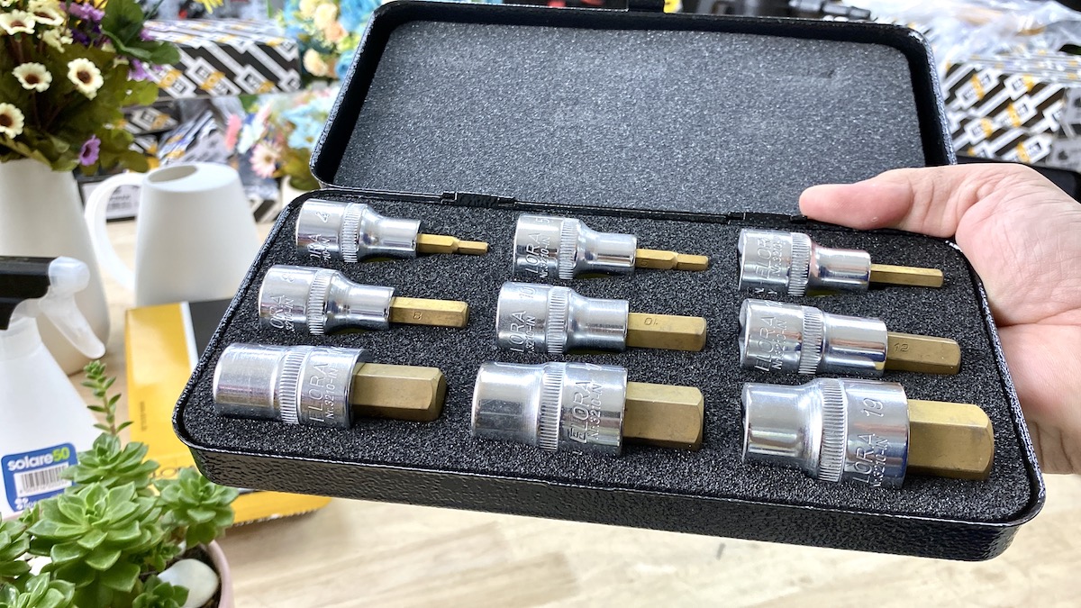 Bộ khẩu lục lăng âm 9 chi tiết phủ titan Elora 770-INMTiN