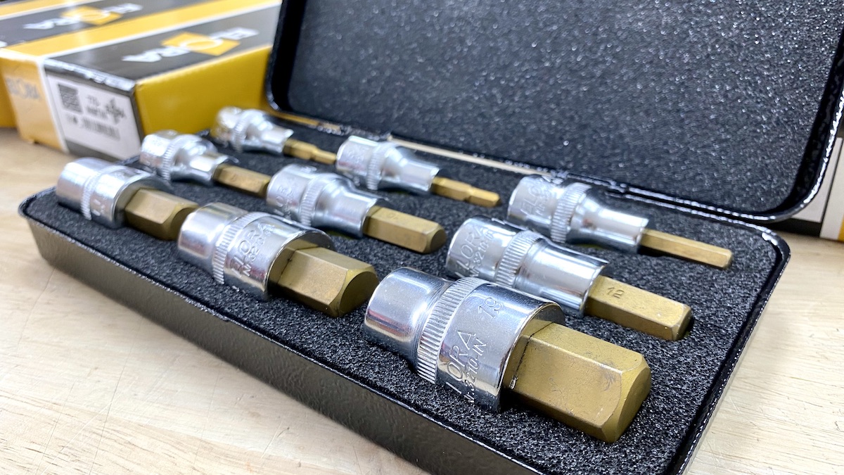 Bộ tuýp lục giác chìm phủ titan gồm 9 cây Elora 770-INMTin