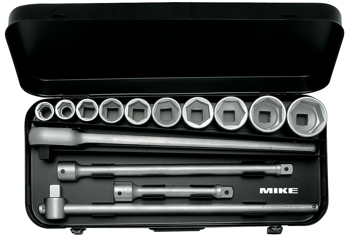 Bộ tuýp 13 chi tiết ELORA S10 OK, hệ mét và inch, vuông 3/4" Made in Germany