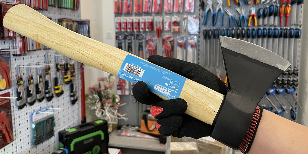 0101/500 Búa rìu cán gỗ chiều dài 500mm đầu bằng sắt FERVI Italia