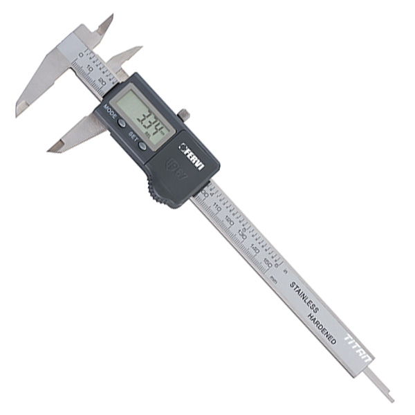 Thước kẹp điện tử 0 -150mm, Fervi C031/150, ngàm đôi, chuẩn IP 67