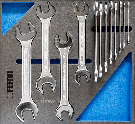 Bộ cờ lê 2 đầu miệng Fervi TM01/005