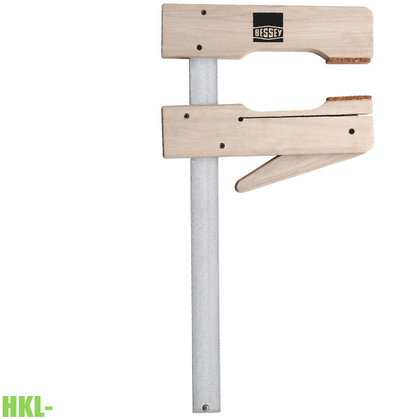 Cảo chữ F ngàm bằng gỗ Wood Klemmy HKL, má kẹp mềm