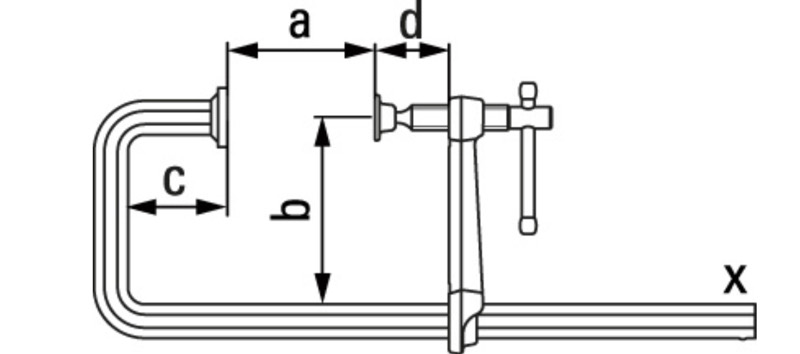 Bản vẽ kích thước cảo chữ U - BESSEY - Made in Germany.