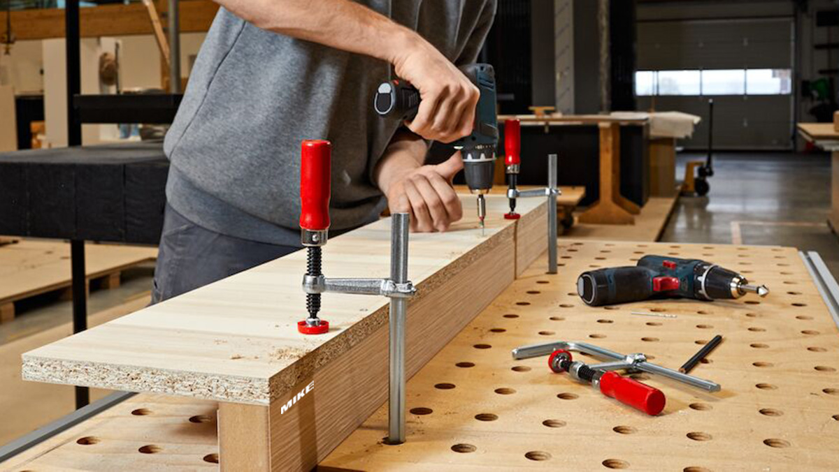 Kẹp bàn thao tác BESSEY GTR, ngàm chữ F, rãnh trượt 12x8mm