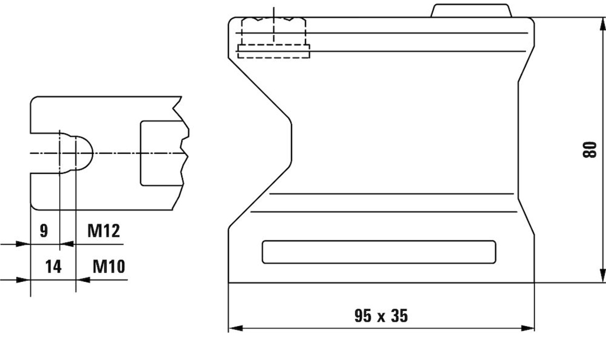 Chân đế nối dài BASO, cho kẹp phôi bàn máy công cụ. BESSEY