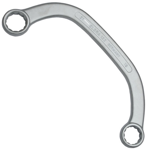 Cờ lê bán nguyệt ELORA 122, hai đầu vòng. Sản xuất tại Đức