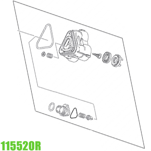 Cylinder head compl 115520R. REMS E-Push 2
