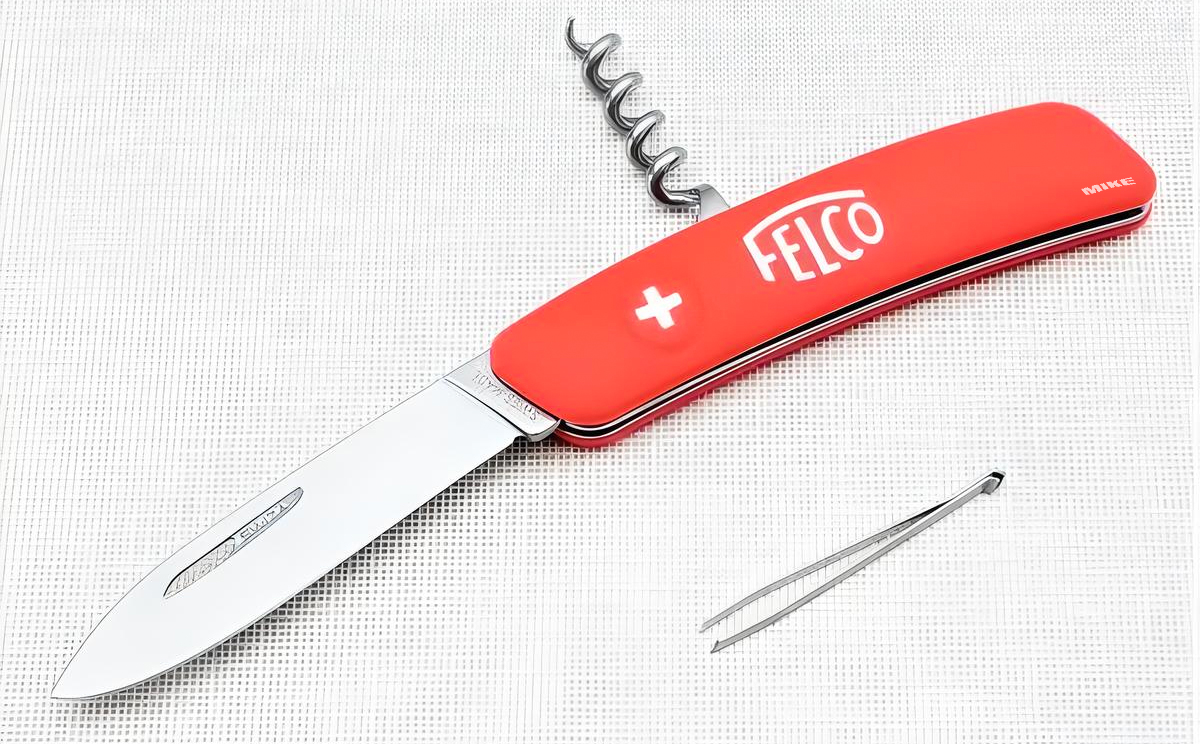 Dao nhíp bỏ túi FELCO 501 gồm 4 thành phần, SWISS Made