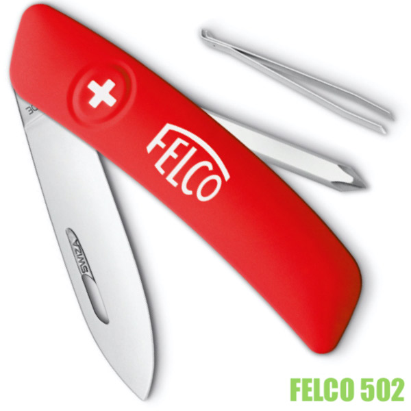 Dao nhíp FELCO 502 có 4 chức năng, gồm tua vít, nhíp, dao
