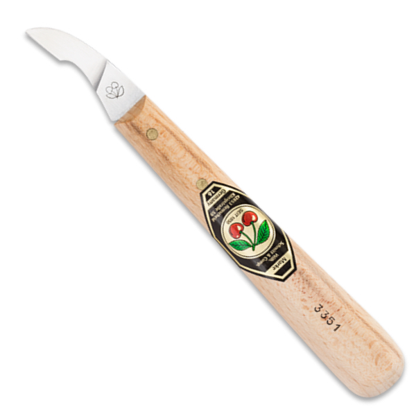Dao điêu khắc gỗ Kirschen 3351, lưỡi cong cán gỗ