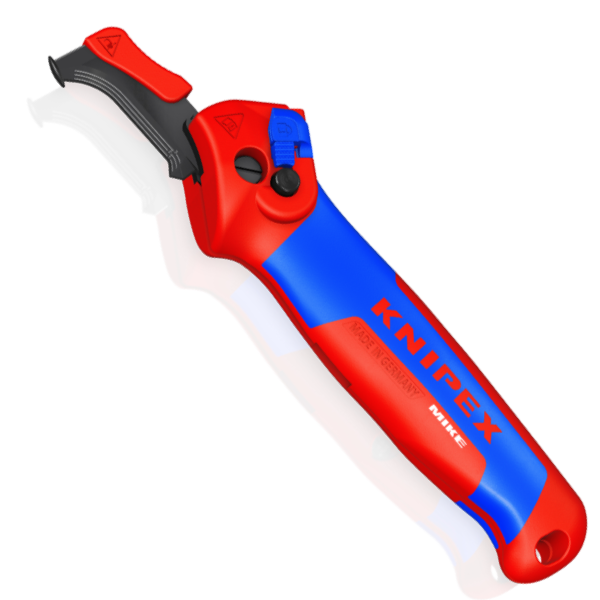 Dao lột vỏ cáp Knipex 16 50 145 SB, có móc dẫn, cơ cấu bánh cóc