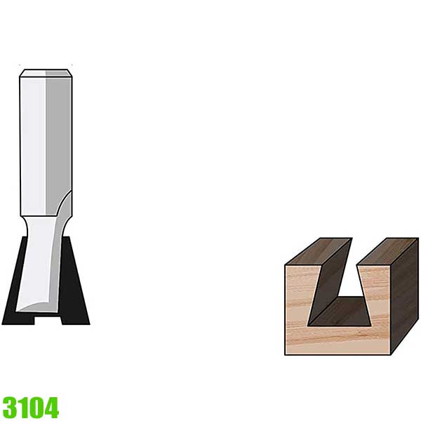 Dao phay rãnh mang cá (đuôi én) FAMAG 3104, góc 14 độ